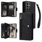 Rivet Buckle 9 Cards Three Fold Leather Phone Case, For Samsung Galaxy S26+ 5G, For Samsung Galaxy S26 Ultra 5G, For Samsung Galaxy S26 5G, For Samsung Galaxy S25 FE 5G, For Samsung Galaxy S25 Edge 5G, For Samsung Galaxy S25 5G, For Samsung Galaxy S25+...