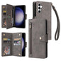 Rivet Buckle 9 Cards Three Fold Leather Phone Case, For Samsung Galaxy S26+ 5G, For Samsung Galaxy S26 Ultra 5G, For Samsung Galaxy S26 5G, For Samsung Galaxy S25 FE 5G, For Samsung Galaxy S25 Edge 5G, For Samsung Galaxy S25 5G, For Samsung Galaxy S25+...