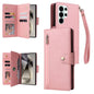 Rivet Buckle 9 Cards Three Fold Leather Phone Case, For Samsung Galaxy S26+ 5G, For Samsung Galaxy S26 Ultra 5G, For Samsung Galaxy S26 5G, For Samsung Galaxy S25 FE 5G, For Samsung Galaxy S25 Edge 5G, For Samsung Galaxy S25 5G, For Samsung Galaxy S25+...