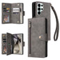 Rivet Buckle 9 Cards Three Fold Leather Phone Case, For Samsung Galaxy S26+ 5G, For Samsung Galaxy S26 Ultra 5G, For Samsung Galaxy S26 5G, For Samsung Galaxy S25 FE 5G, For Samsung Galaxy S25 Edge 5G, For Samsung Galaxy S25 5G, For Samsung Galaxy S25+...