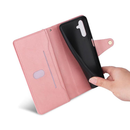 Rivet Buckle 9 Cards Three Fold Leather Phone Case, For Samsung Galaxy S26+ 5G, For Samsung Galaxy S26 Ultra 5G, For Samsung Galaxy S26 5G, For Samsung Galaxy S25 FE 5G, For Samsung Galaxy S25 Edge 5G, For Samsung Galaxy S25 5G, For Samsung Galaxy S25+...