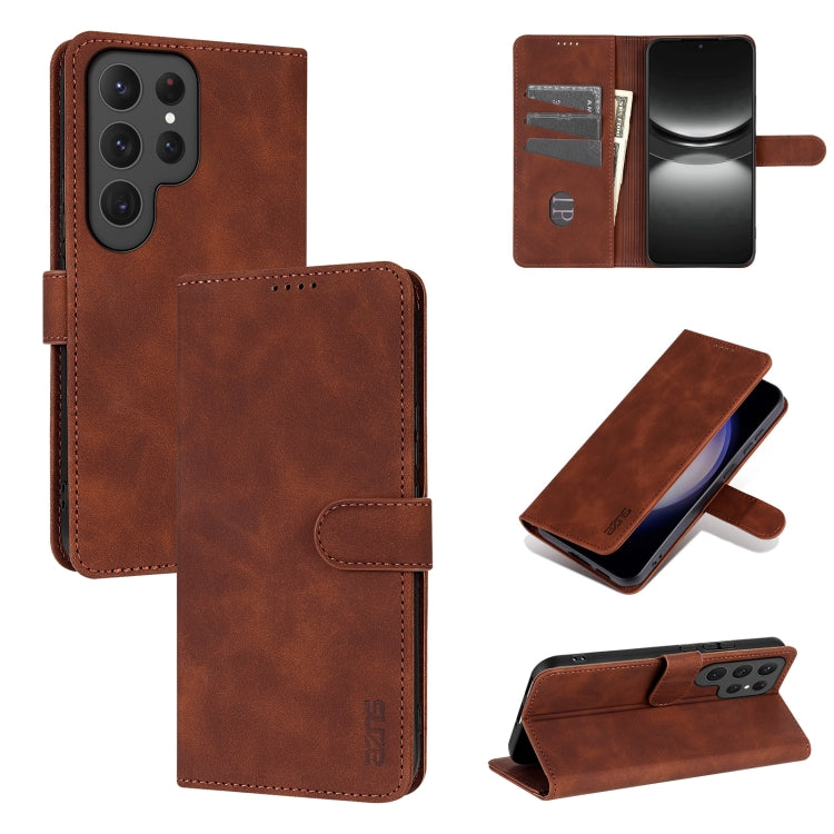 AZNS Skin Feel Calf Texture Flip Leather Phone Case, For Galaxy S26 FE 5G, For Samsung Galaxy S26+ 5G, For Samsung Galaxy S26 Ultra 5G, For Samsung Galaxy S26 5G, For Samsung Galaxy S25 FE 5G, For Samsung Galaxy S25 Edge 5G, For Samsung Galaxy S25 5G  ...