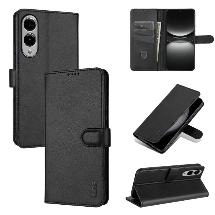 AZNS Skin Feel Calf Texture Flip Leather Phone Case, For Samsung Galaxy S26+ 5G, For Samsung Galaxy S26 Ultra 5G, For Samsung Galaxy S26 5G, For Samsung Galaxy S25 FE 5G, For Samsung Galaxy S25 Edge 5G, For Samsung Galaxy S25 5G                        ...