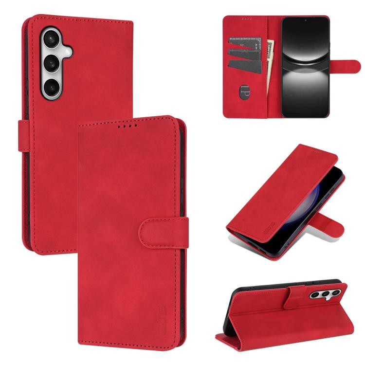 AZNS Skin Feel Calf Texture Flip Leather Phone Case, For Galaxy S26 FE 5G, For Samsung Galaxy S26+ 5G, For Samsung Galaxy S26 Ultra 5G, For Samsung Galaxy S26 5G, For Samsung Galaxy S25 FE 5G, For Samsung Galaxy S25 Edge 5G, For Samsung Galaxy S25 5G  ...