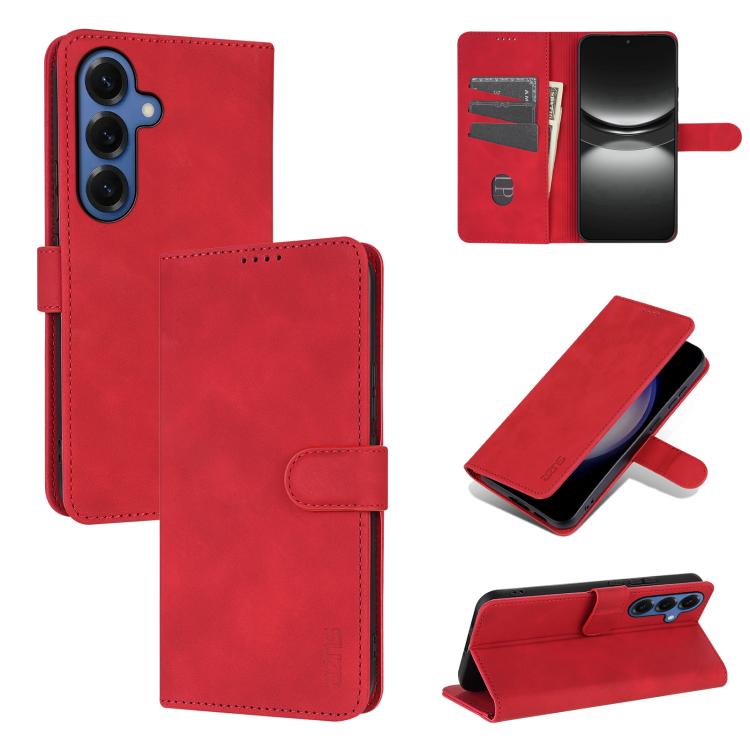 AZNS Skin Feel Calf Texture Flip Leather Phone Case, For Galaxy S26 FE 5G, For Samsung Galaxy S26+ 5G, For Samsung Galaxy S26 Ultra 5G, For Samsung Galaxy S26 5G, For Samsung Galaxy S25 FE 5G, For Samsung Galaxy S25 Edge 5G, For Samsung Galaxy S25 5G  ...