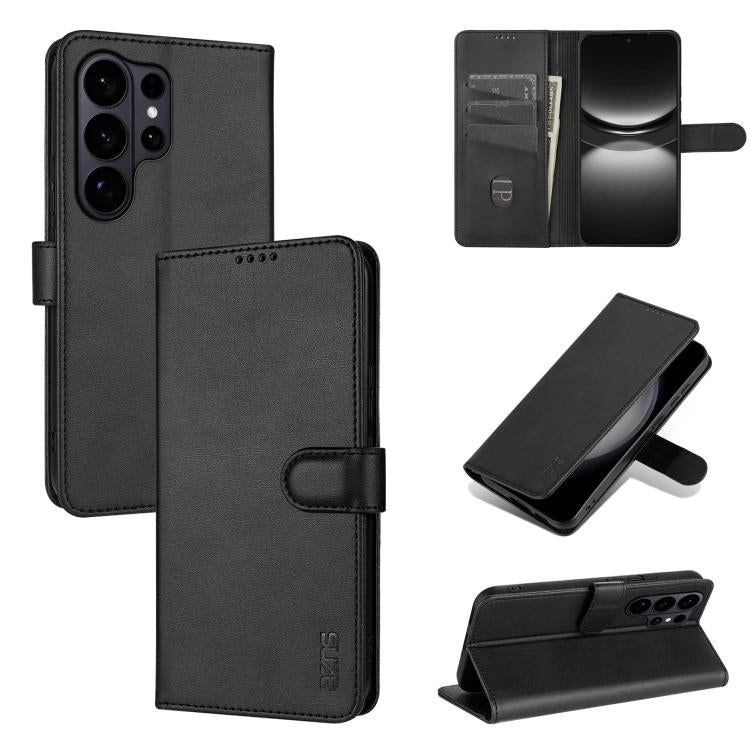 AZNS Skin Feel Calf Texture Flip Leather Phone Case, For Galaxy S26 FE 5G, For Samsung Galaxy S26+ 5G, For Samsung Galaxy S26 Ultra 5G, For Samsung Galaxy S26 5G, For Samsung Galaxy S25 FE 5G, For Samsung Galaxy S25 Edge 5G, For Samsung Galaxy S25 5G  ...