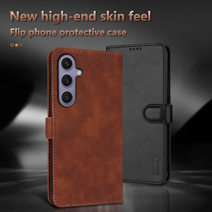 AZNS Skin Feel Calf Texture Flip Leather Phone Case, For Galaxy S26 FE 5G, For Samsung Galaxy S26+ 5G, For Samsung Galaxy S26 Ultra 5G, For Samsung Galaxy S26 5G, For Samsung Galaxy S25 FE 5G, For Samsung Galaxy S25 Edge 5G, For Samsung Galaxy S25 5G  ...