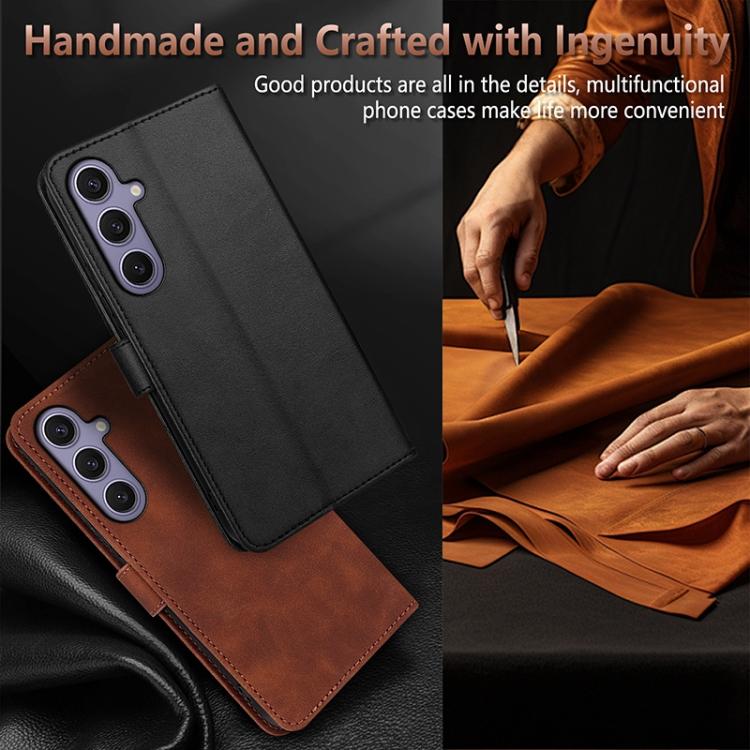 AZNS Skin Feel Calf Texture Flip Leather Phone Case, For Galaxy S26 FE 5G, For Samsung Galaxy S26+ 5G, For Samsung Galaxy S26 Ultra 5G, For Samsung Galaxy S26 5G, For Samsung Galaxy S25 FE 5G, For Samsung Galaxy S25 Edge 5G, For Samsung Galaxy S25 5G  ...