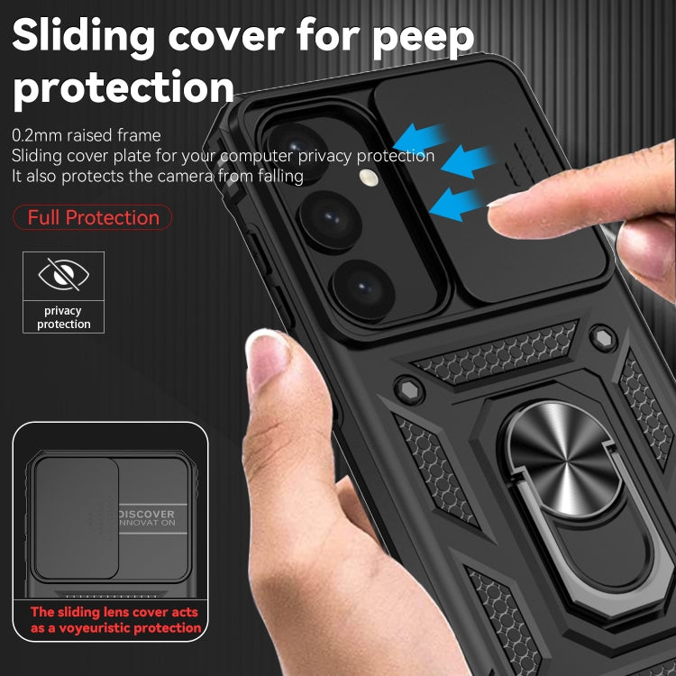Sliding Camshield Holder Phone Case, For Samsung Galaxy S25+ 5G, For Samsung Galaxy S25 Ultra 5G, For Samsung Galaxy S24 FE 5G