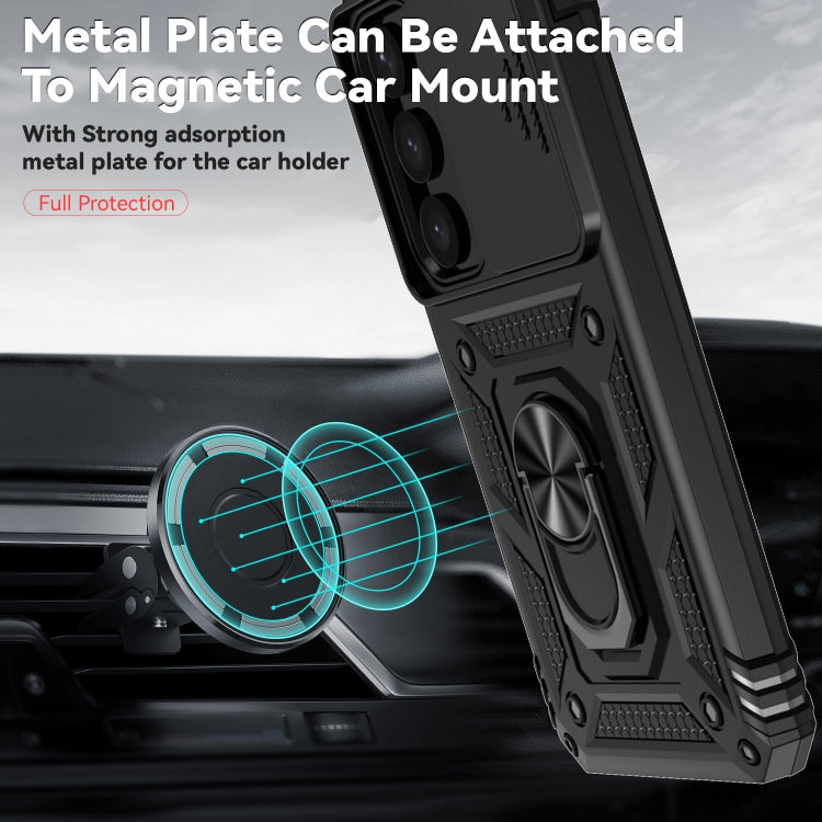 Sliding Camshield Holder Phone Case, For Samsung Galaxy S25+ 5G, For Samsung Galaxy S25 Ultra 5G, For Samsung Galaxy S24 FE 5G