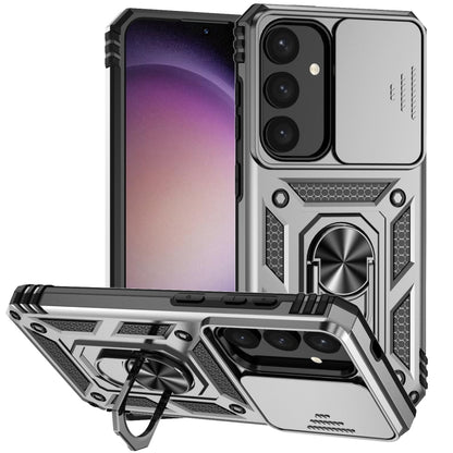 Sliding Camshield Holder Phone Case, For Samsung Galaxy S25+ 5G, For Samsung Galaxy S25 Ultra 5G, For Samsung Galaxy S24 FE 5G