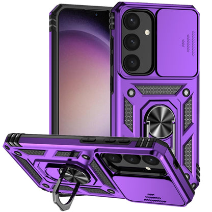 Sliding Camshield Holder Phone Case, For Samsung Galaxy S25+ 5G, For Samsung Galaxy S25 Ultra 5G, For Samsung Galaxy S24 FE 5G