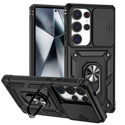 Sliding Camshield Holder Phone Case, For Samsung Galaxy S25+ 5G, For Samsung Galaxy S25 Ultra 5G, For Samsung Galaxy S24 FE 5G