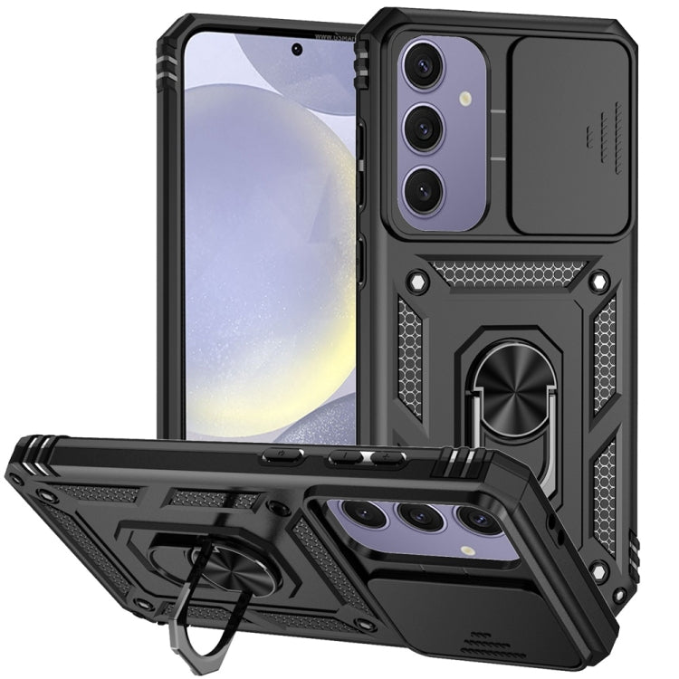 Sliding Camshield Holder Phone Case, For Samsung Galaxy S25+ 5G, For Samsung Galaxy S25 Ultra 5G, For Samsung Galaxy S24 FE 5G