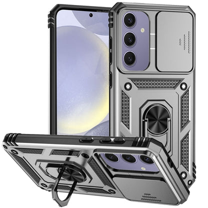Sliding Camshield Holder Phone Case, For Samsung Galaxy S25+ 5G, For Samsung Galaxy S25 Ultra 5G, For Samsung Galaxy S24 FE 5G