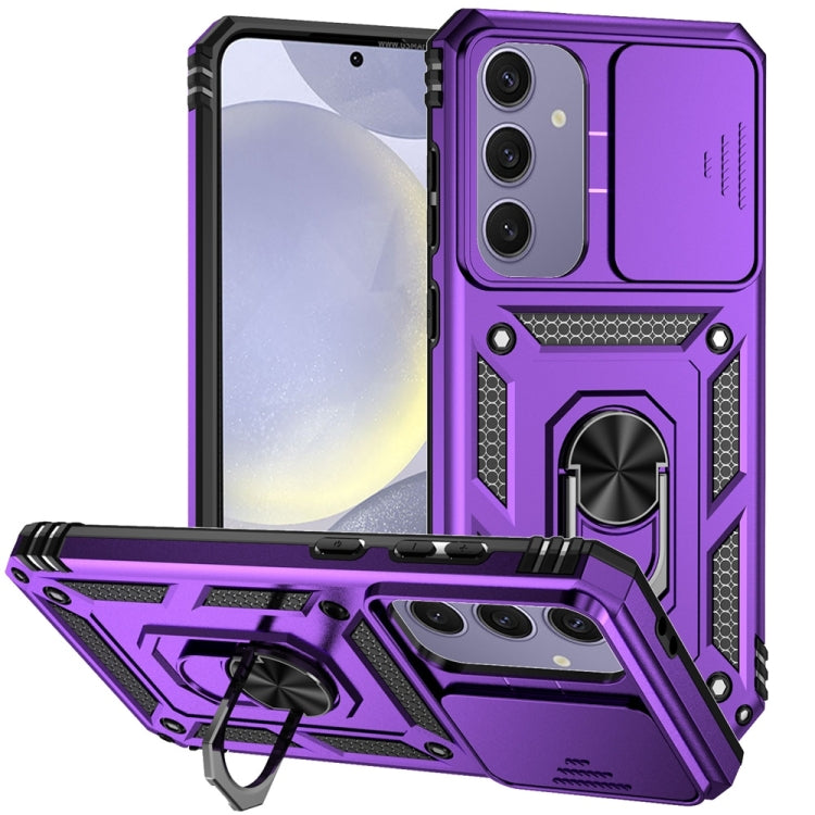 Sliding Camshield Holder Phone Case, For Samsung Galaxy S25+ 5G, For Samsung Galaxy S25 Ultra 5G, For Samsung Galaxy S24 FE 5G