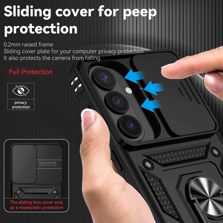 Sliding Camshield Holder Phone Case, For Samsung Galaxy S26+ 5G, For Samsung Galaxy S26 Ultra 5G, For Samsung Galaxy S26 5G, For Samsung Galaxy S25 FE 5G, For Samsung Galaxy S25 Edge 5G, For Samsung Galaxy S25 5G