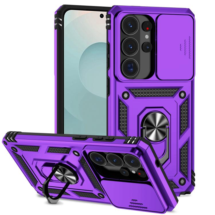 Sliding Camshield Holder Phone Case, For Samsung Galaxy S26+ 5G, For Samsung Galaxy S26 Ultra 5G, For Samsung Galaxy S26 5G, For Samsung Galaxy S25 FE 5G, For Samsung Galaxy S25 Edge 5G, For Samsung Galaxy S25 5G
