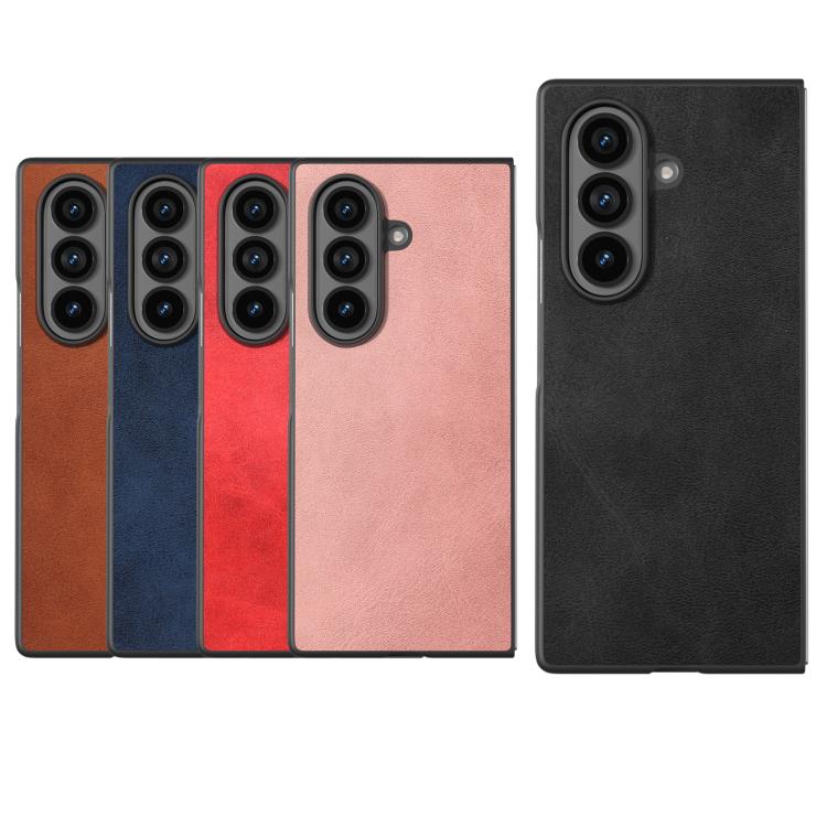 Black Edge Two-color Calf Texture PU Phone Case