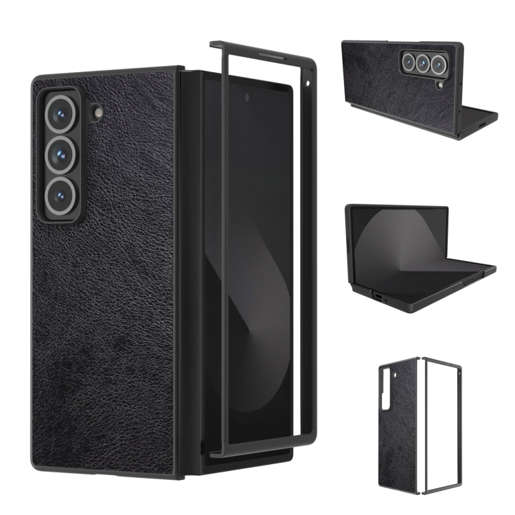 Dual Color Lichi Texture PU Phone Case