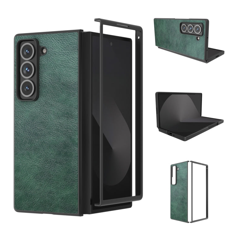 Dual Color Lichi Texture PU Phone Case