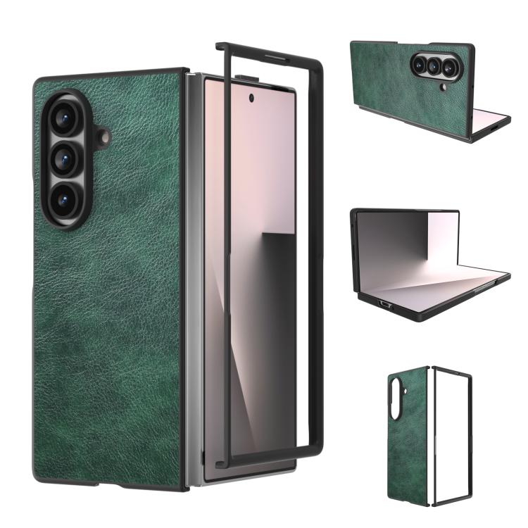 Dual Color Lichi Texture PU Phone Case