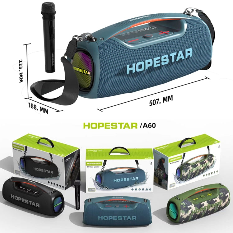 HOPESTAR A60 100W Outdoor Portable IPX6 Waterproof Bluetooth Speaker with Microphone