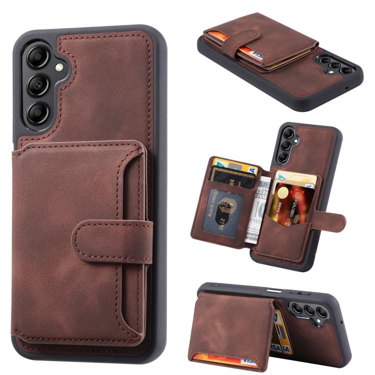 Skin Feel Dream RFID Anti-theft PU Card Bag Phone Case, For Samsung Galaxy S26+ 5G, For Samsung Galaxy S26 Ultra 5G, For Samsung Galaxy S26 5G, For Samsung Galaxy S25 5G, For Samsung Galaxy S25+ 5G, For Samsung Galaxy S25 Ultra 5G