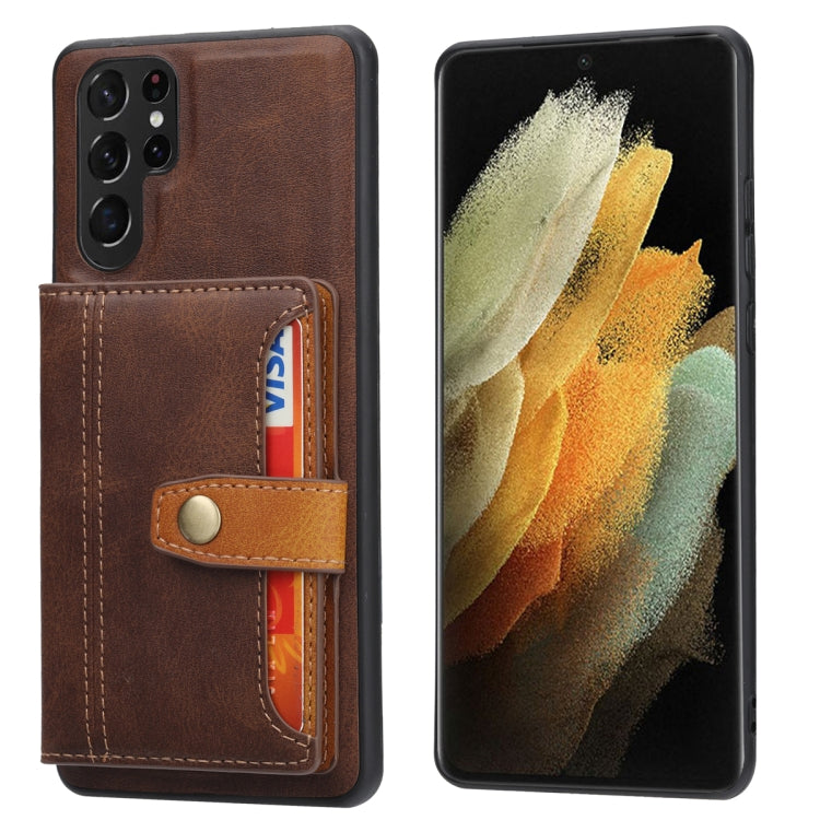 Calfskin Card Slot TPU Hybrid PU Phone Case, For Samsung Galaxy S26+ 5G, For Samsung Galaxy S26 Ultra 5G, For Samsung Galaxy S26 5G, For Samsung Galaxy S25 5G, For Samsung Galaxy S25+ 5G, For Samsung Galaxy S25 Ultra 5G