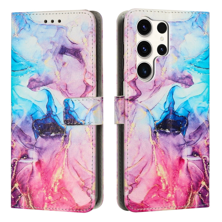 Painted Marble Pattern Leather Phone Case, For Samsung Galaxy S26+ 5G, For Samsung Galaxy S26 Ultra 5G, For Samsung Galaxy S26 5G, For Samsung Galaxy S25 5G, For Samsung Galaxy S25+ 5G, For Samsung Galaxy S25 Ultra 5G, For Samsung Galaxy S24 FE 5G     ...