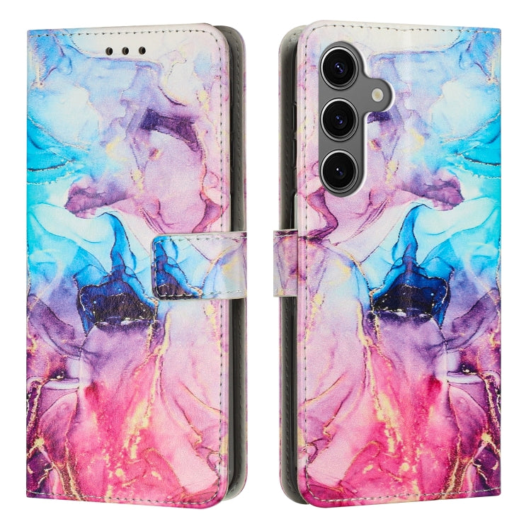 Painted Marble Pattern Leather Phone Case, For Samsung Galaxy S26+ 5G, For Samsung Galaxy S26 Ultra 5G, For Samsung Galaxy S26 5G, For Samsung Galaxy S25 5G, For Samsung Galaxy S25+ 5G, For Samsung Galaxy S25 Ultra 5G, For Samsung Galaxy S24 FE 5G     ...