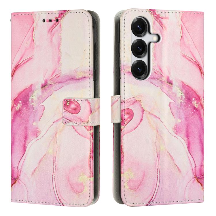 Painted Marble Pattern Leather Phone Case, For Samsung Galaxy S26+ 5G, For Samsung Galaxy S26 Ultra 5G, For Samsung Galaxy S26 5G, For Samsung Galaxy S25 5G, For Samsung Galaxy S25+ 5G, For Samsung Galaxy S25 Ultra 5G, For Samsung Galaxy S24 FE 5G     ...