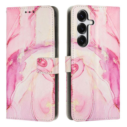 Painted Marble Pattern Leather Phone Case, For Galaxy S26 FE 5G, For Samsung Galaxy S26+ 5G, For Samsung Galaxy S26 Ultra 5G, For Samsung Galaxy S26 5G, For Samsung Galaxy S25 5G, For Samsung Galaxy S25+ 5G, For Samsung Galaxy S25 Ultra 5G             ...