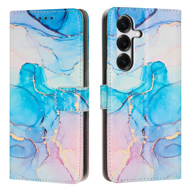 Painted Marble Pattern Leather Phone Case, For Samsung Galaxy S26+ 5G, For Samsung Galaxy S26 Ultra 5G, For Samsung Galaxy S26 5G, For Samsung Galaxy S25 5G, For Samsung Galaxy S25+ 5G, For Samsung Galaxy S25 Ultra 5G, For Samsung Galaxy S24 FE 5G     ...