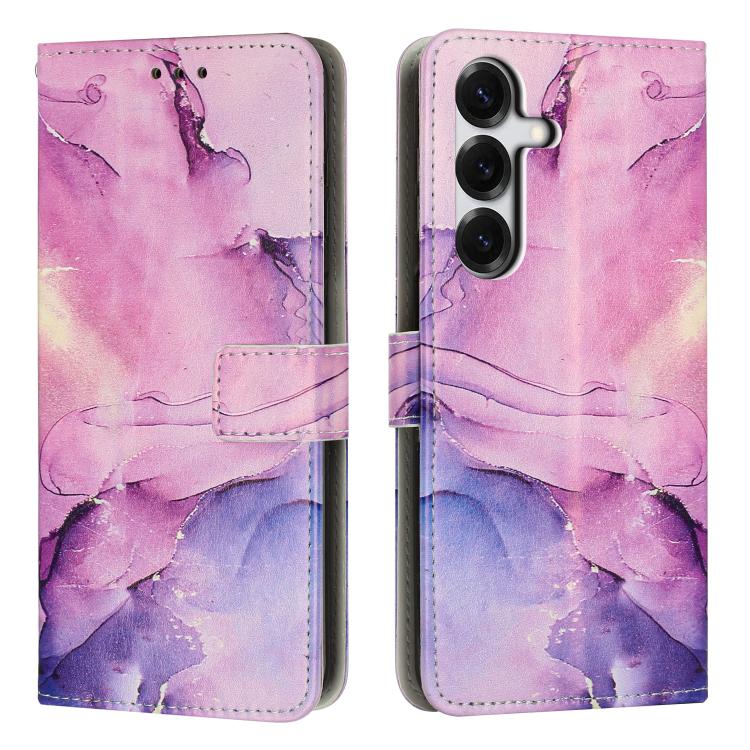 Painted Marble Pattern Leather Phone Case, For Samsung Galaxy S26+ 5G, For Samsung Galaxy S26 Ultra 5G, For Samsung Galaxy S26 5G, For Samsung Galaxy S25 5G, For Samsung Galaxy S25+ 5G, For Samsung Galaxy S25 Ultra 5G, For Samsung Galaxy S24 FE 5G     ...