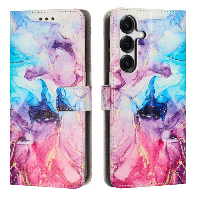 Painted Marble Pattern Leather Phone Case, For Samsung Galaxy S26+ 5G, For Samsung Galaxy S26 Ultra 5G, For Samsung Galaxy S26 5G, For Samsung Galaxy S25 5G, For Samsung Galaxy S25+ 5G, For Samsung Galaxy S25 Ultra 5G, For Samsung Galaxy S24 FE 5G     ...
