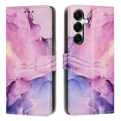 Painted Marble Pattern Leather Phone Case, For Galaxy S26 FE 5G, For Samsung Galaxy S26+ 5G, For Samsung Galaxy S26 Ultra 5G, For Samsung Galaxy S26 5G, For Samsung Galaxy S25 5G, For Samsung Galaxy S25+ 5G, For Samsung Galaxy S25 Ultra 5G             ...