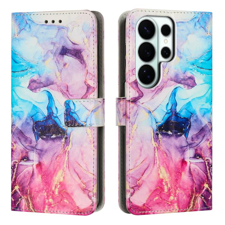 Painted Marble Pattern Leather Phone Case, For Samsung Galaxy S26+ 5G, For Samsung Galaxy S26 Ultra 5G, For Samsung Galaxy S26 5G, For Samsung Galaxy S25 5G, For Samsung Galaxy S25+ 5G, For Samsung Galaxy S25 Ultra 5G, For Samsung Galaxy S24 FE 5G     ...