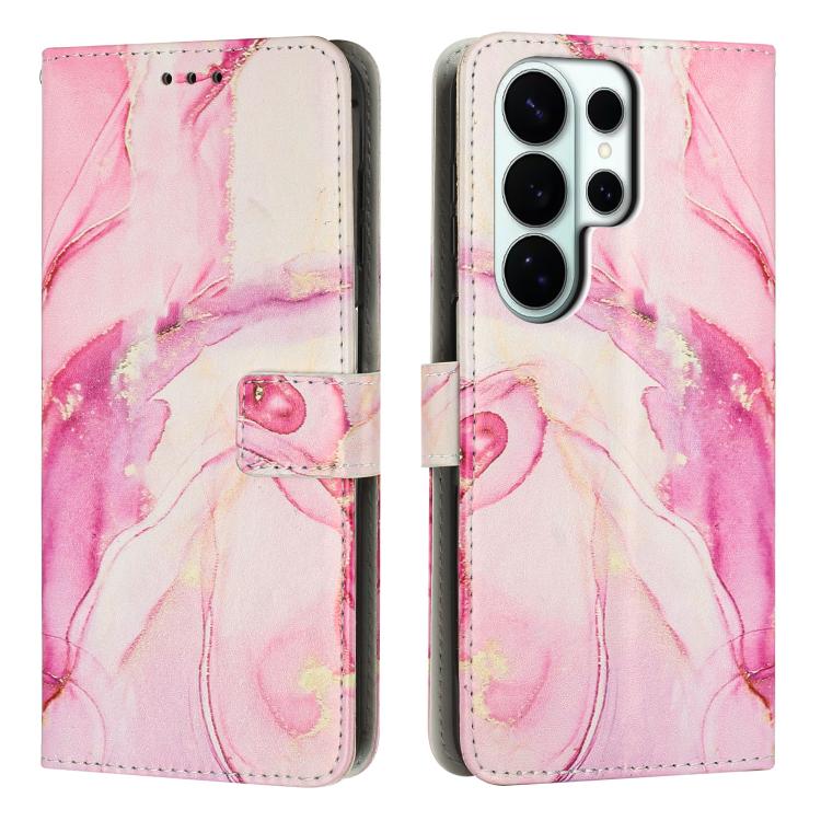 Painted Marble Pattern Leather Phone Case, For Samsung Galaxy S26+ 5G, For Samsung Galaxy S26 Ultra 5G, For Samsung Galaxy S26 5G, For Samsung Galaxy S25 5G, For Samsung Galaxy S25+ 5G, For Samsung Galaxy S25 Ultra 5G, For Samsung Galaxy S24 FE 5G     ...