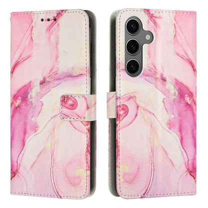 Painted Marble Pattern Leather Phone Case, For Galaxy S26 FE 5G, For Samsung Galaxy S26+ 5G, For Samsung Galaxy S26 Ultra 5G, For Samsung Galaxy S26 5G, For Samsung Galaxy S25 5G, For Samsung Galaxy S25+ 5G, For Samsung Galaxy S25 Ultra 5G             ...