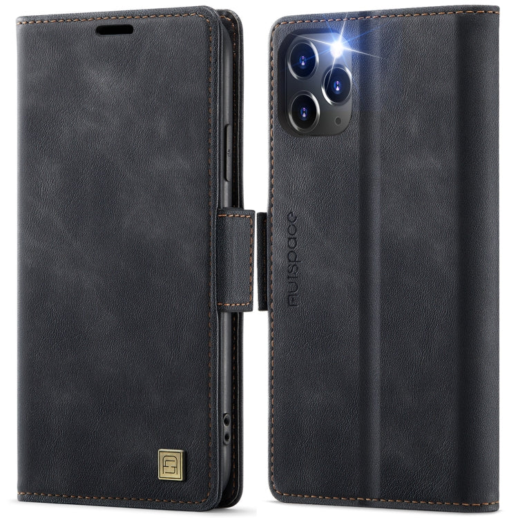 AutSpace A11 Side Buckle MagSafe Magnetic RFID Phone Leather Case