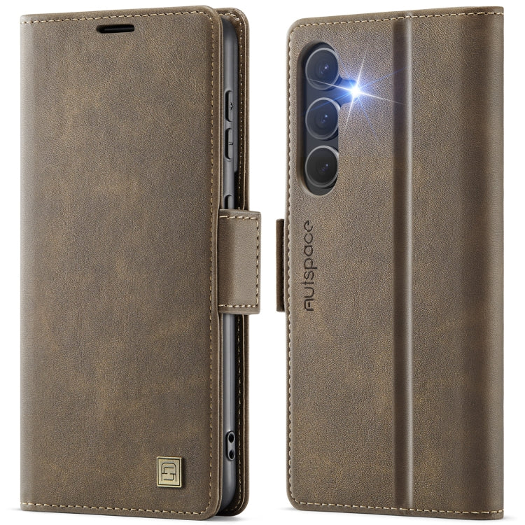 AutSpace A11 Side Buckle MagSafe Magnetic RFID Phone Leather Case, For Samsung Galaxy S26+ 5G, For Samsung Galaxy S26 Ultra 5G, For Samsung Galaxy S26 5G, For Samsung Galaxy S25 FE 5G, For Samsung Galaxy S25 Edge 5G, For Samsung Galaxy S25 5G          ...