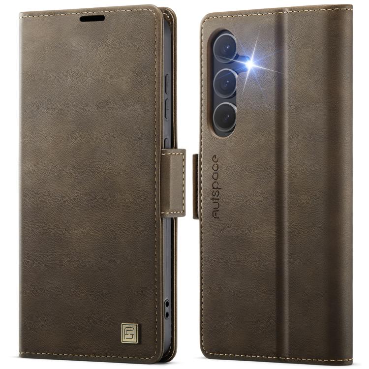 AutSpace A11 Side Buckle MagSafe Magnetic RFID Phone Leather Case, For Samsung Galaxy S26+ 5G, For Samsung Galaxy S26 Ultra 5G, For Samsung Galaxy S26 5G, For Samsung Galaxy S25 FE 5G, For Samsung Galaxy S25 Edge 5G, For Samsung Galaxy S25 5G          ...