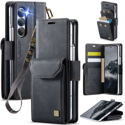 AutSpace A23 Organ Card Bag Magnetic RFID PU Phone Case, For Galaxy Z Fold8 5G, For Galaxy Z Fold8 Ultra 5G, For Samsung Galaxy Z Fold7 5G, For Samsung Galaxy Z Fold6 5G, For Samsung Galaxy Z Fold5 5G