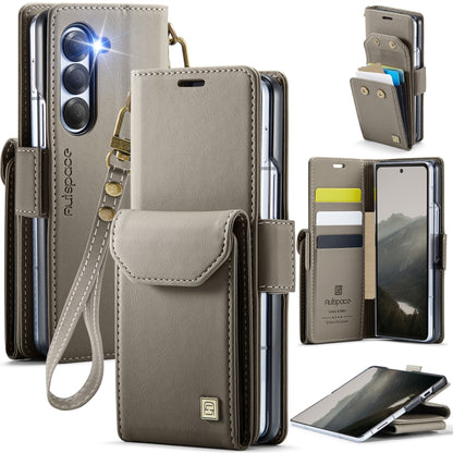 AutSpace A23 Organ Card Bag Magnetic RFID PU Phone Case, For Galaxy Z Fold8 5G, For Galaxy Z Fold8 Ultra 5G, For Samsung Galaxy Z Fold7 5G, For Samsung Galaxy Z Fold6 5G, For Samsung Galaxy Z Fold5 5G