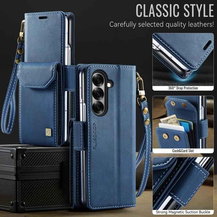 AutSpace A23 Organ Card Bag Magnetic RFID PU Phone Case, For Samsung Galaxy Z Fold7 5G, For Samsung Galaxy Z Fold6 5G, For Samsung Galaxy Z Fold5 5G