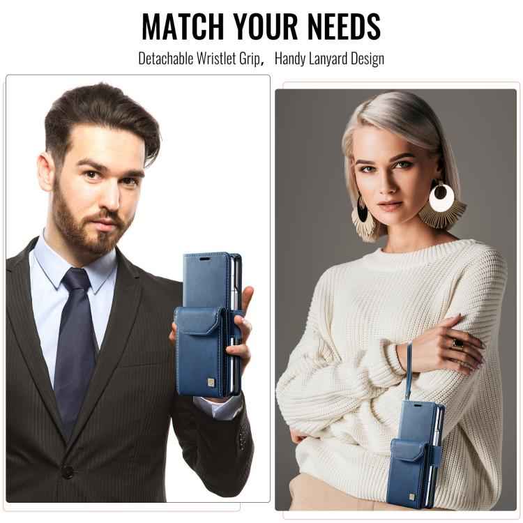 AutSpace A23 Organ Card Bag Magnetic RFID PU Phone Case, For Samsung Galaxy Z Fold7 5G, For Samsung Galaxy Z Fold6 5G, For Samsung Galaxy Z Fold5 5G