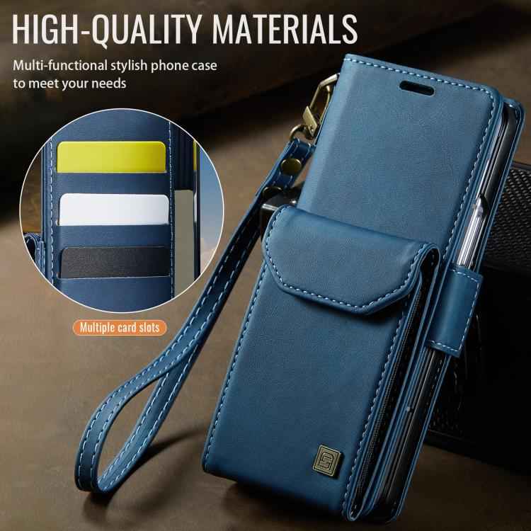AutSpace A23 Organ Card Bag Magnetic RFID PU Phone Case, For Samsung Galaxy Z Fold7 5G, For Samsung Galaxy Z Fold6 5G, For Samsung Galaxy Z Fold5 5G