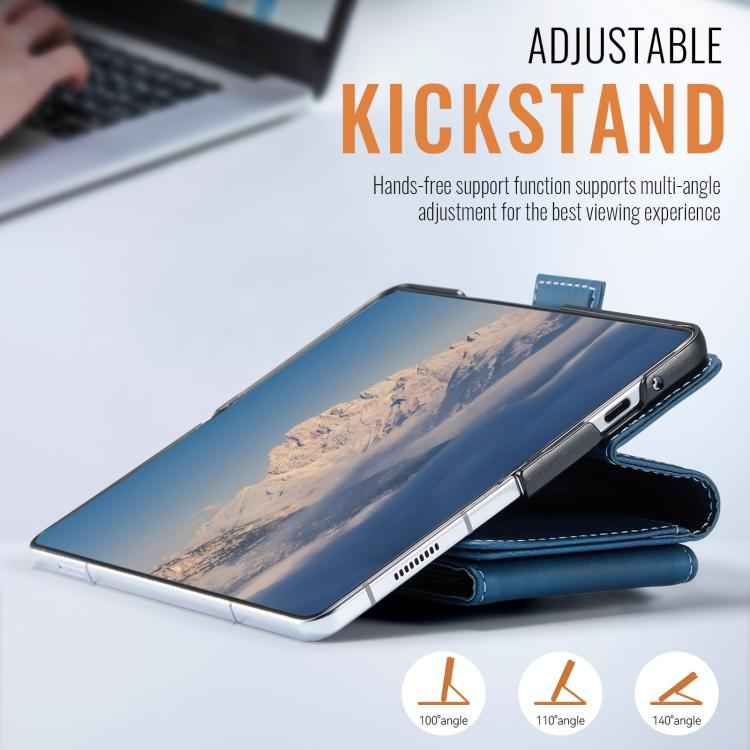 AutSpace A23 Organ Card Bag Magnetic RFID PU Phone Case, For Samsung Galaxy Z Fold7 5G, For Samsung Galaxy Z Fold6 5G, For Samsung Galaxy Z Fold5 5G