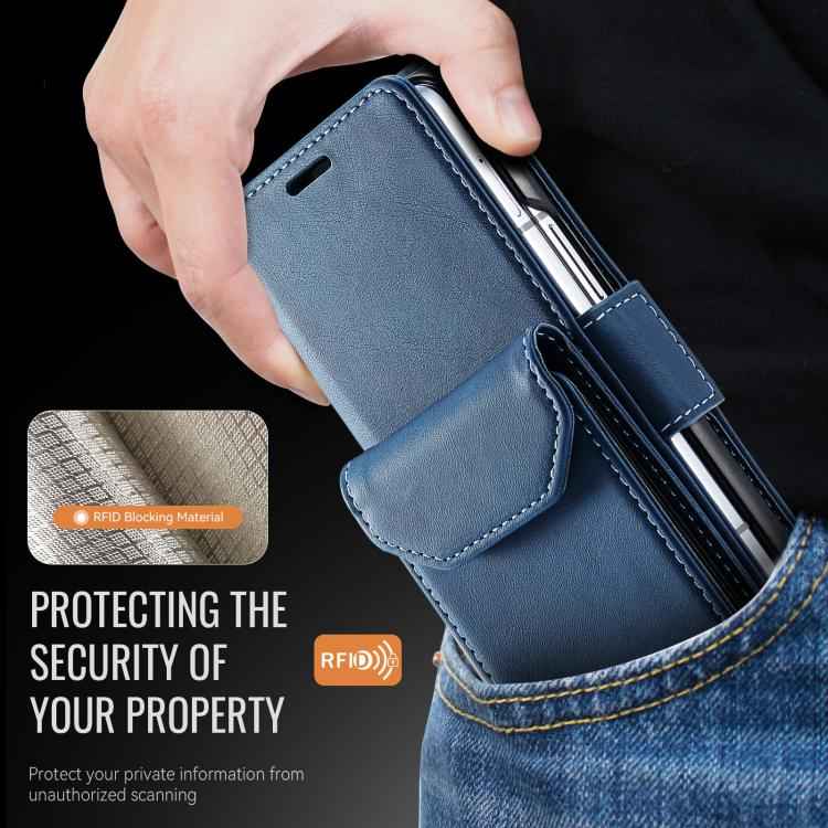 AutSpace A23 Organ Card Bag Magnetic RFID PU Phone Case, For Samsung Galaxy Z Fold7 5G, For Samsung Galaxy Z Fold6 5G, For Samsung Galaxy Z Fold5 5G